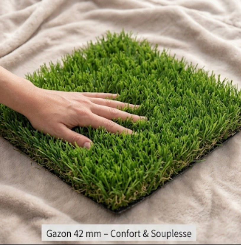 Gazon Synthétique 47 mm – Modèle Confort & Souplesse (Sur-Mesure)⁠